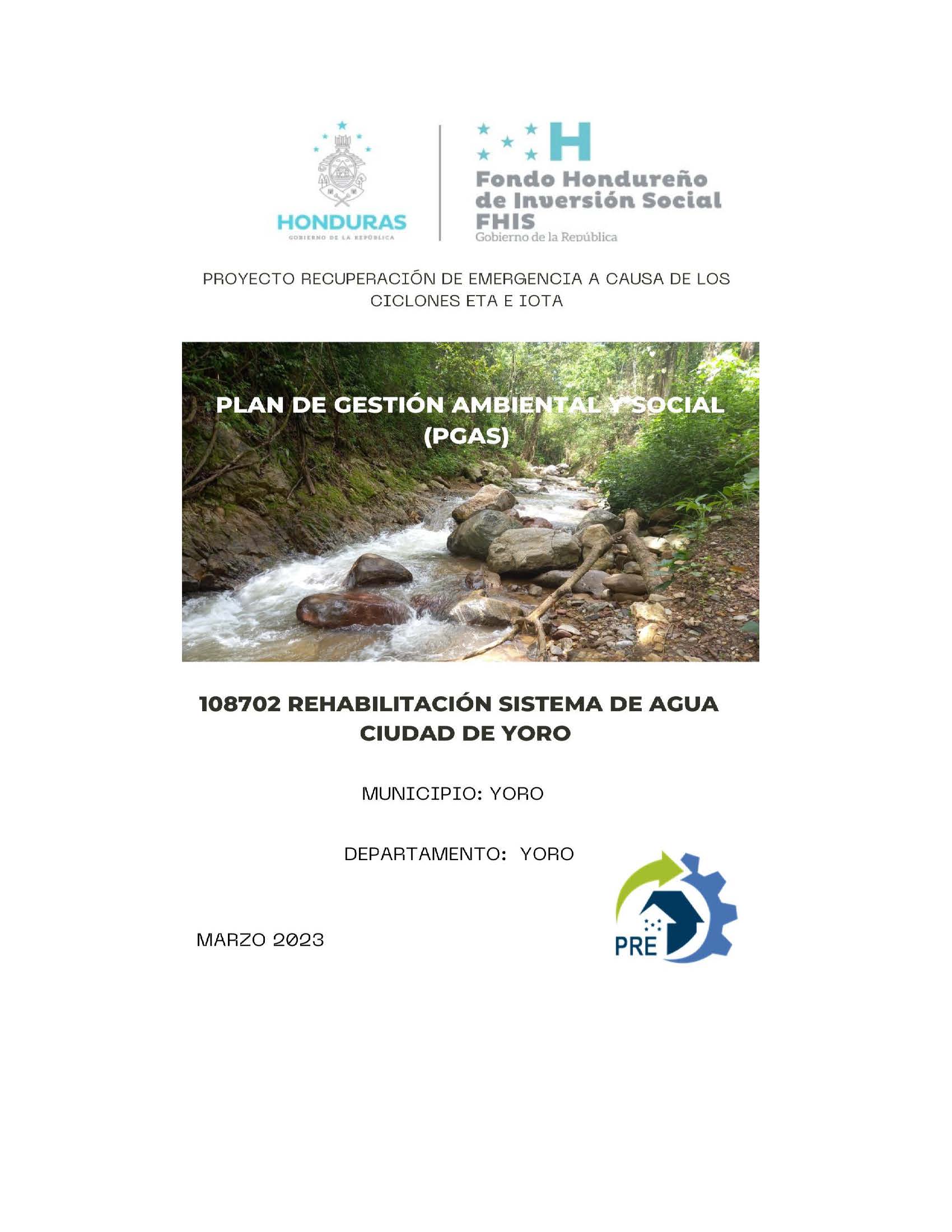 PGAS 108702 REHABILITACION SISTEMA DE AGUA POTABLE Y OBRA TOMA EN YORO_YORO FINAL_Página_001 PGAS 108702 REHABILITACION SISTEMA DE AGUA POTABLE Y OBRA TOMA EN YORO_YORO FINAL