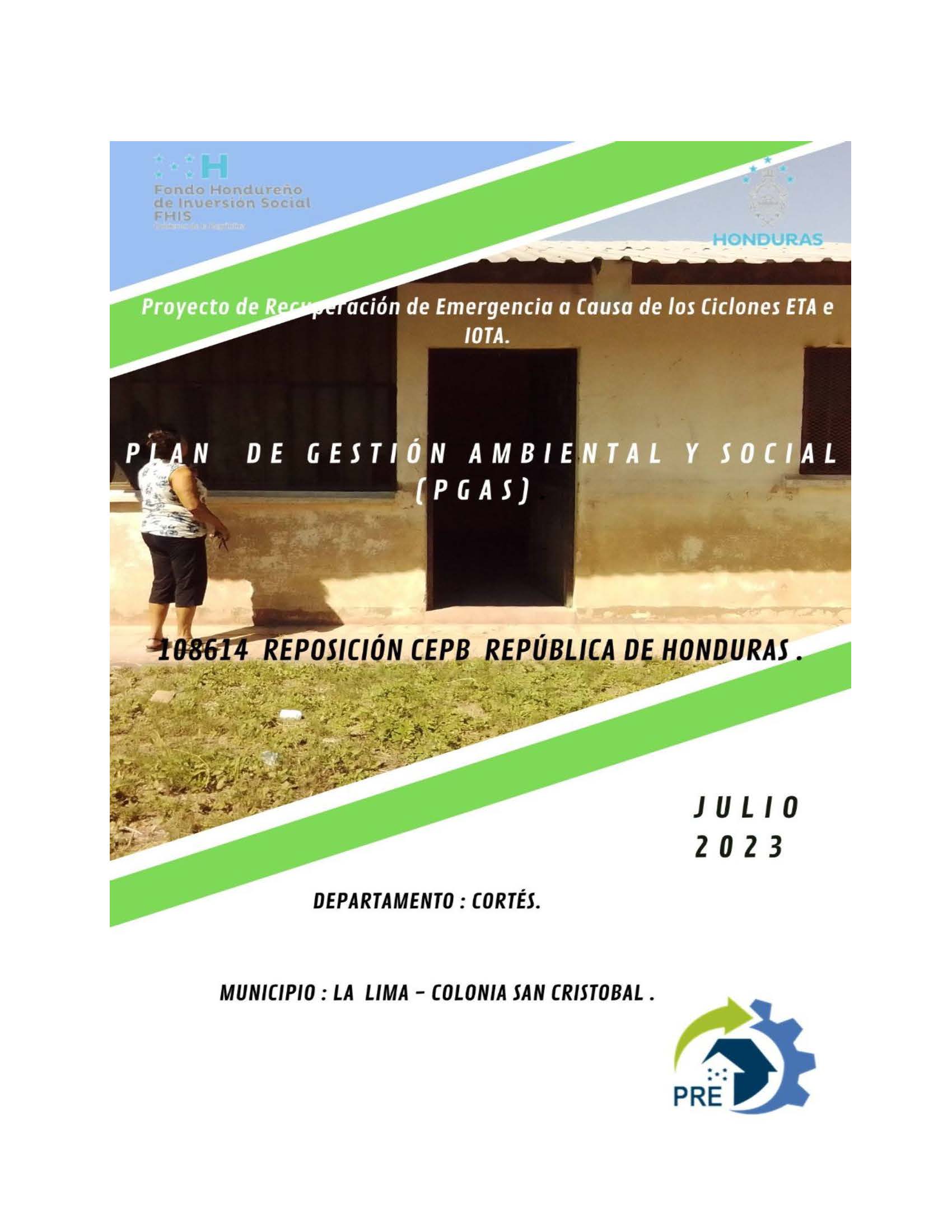PGAS 108614 Reparación CEPB Republica de Honduras Final_Página_01 PGAS 108614 REPARACIÓN CEPB REPUBLICA DE HONDURAS FINAL