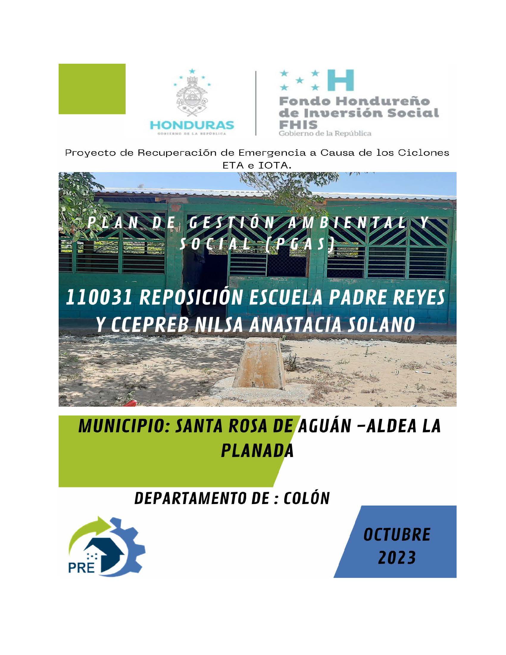 110031 PGAS REPOSICIÓN ESCUELA PADRE REYES Y CCEPREB NILSA ANASTACIA SOLANO SANTA ROSA AGUA_Página_001 110031 PGAS REPOSICIÓN ESCUELA PADRE REYES Y CCEPREB NILSA ANASTACIA SOLANO SANTA ROSA AGUA
