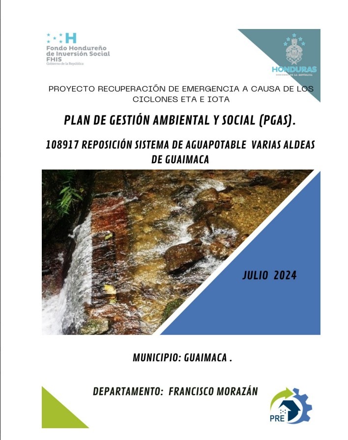 108917 PGAS REPOSICIÓN SISTEMA DE AGUA POTABLE VARIAS ALDEAS GUAIMACA version final 240724 108917 PGAS REPOSICIÓN SISTEMA DE AGUA POTABLE VARIAS ALDEAS GUAIMACA version final 240724