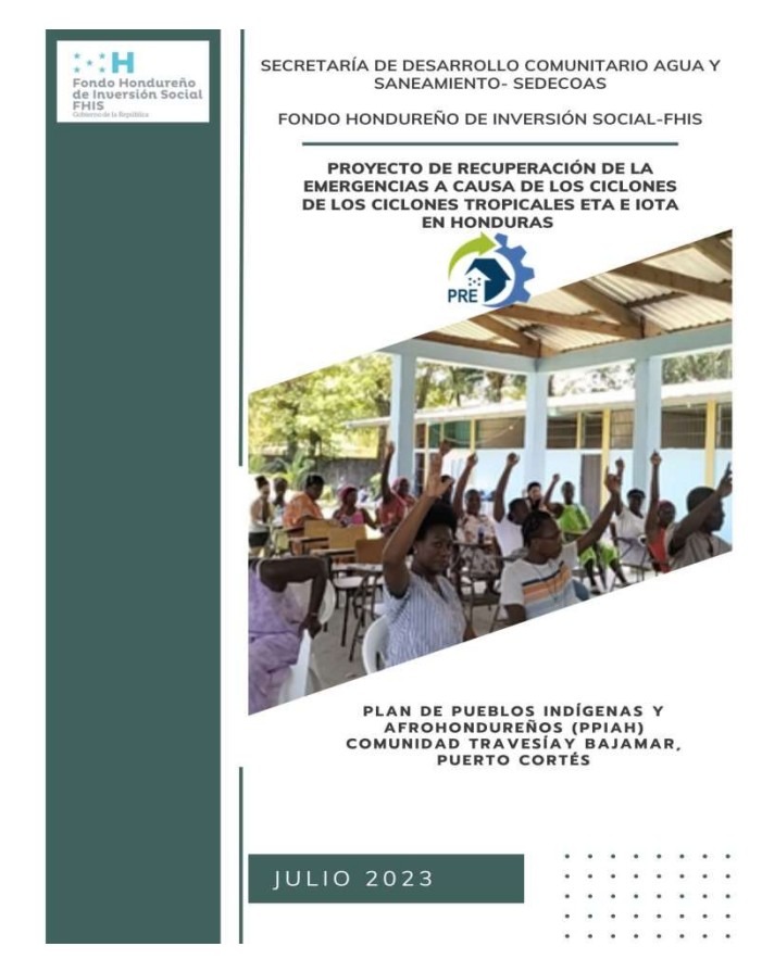 PPIAH SUBPROYECTO 108876 SISTEMA DE AGUA POTABLE PUERTO CORTÉS PPIAH SUBPROYECTO 108876 SISTEMA DE AGUA POTABLE PUERTO CORTÉS