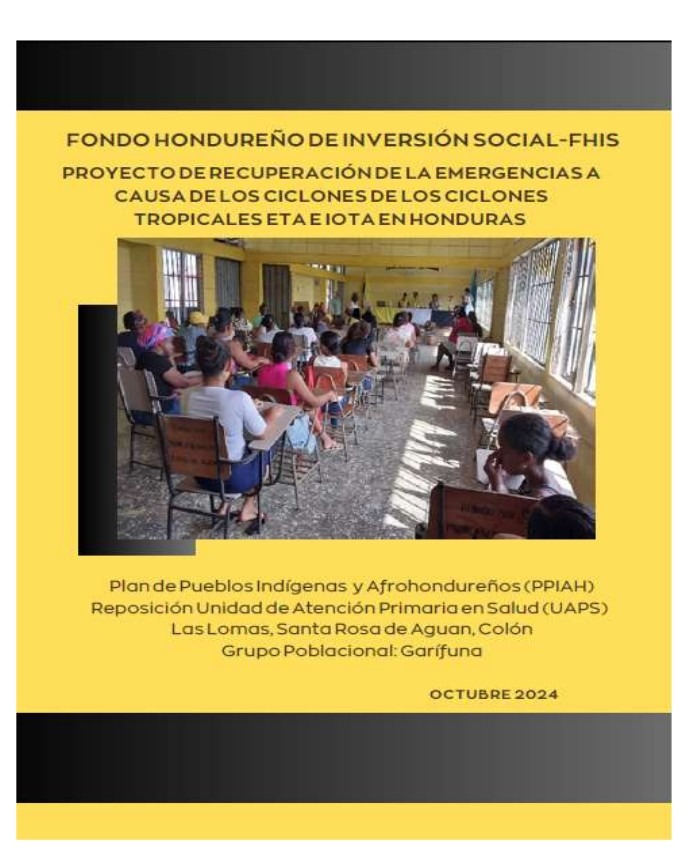 PPIAH SUBPROYECTO 110321 UAPS SANTA ROSA DE AGUAN PPIAH SUBPROYECTO 110321 UAPS SANTA ROSA DE AGUAN